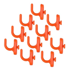 10Pcs Tool Board Hook Garage Workshop Storage Rack Hanging Board Hole Hook Wall-Mounted Hardware Fastener