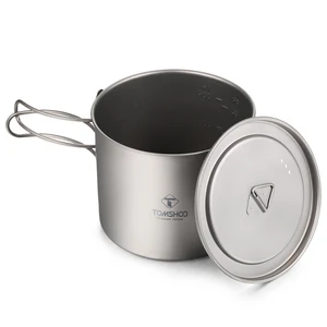 Tomshoo-Ultraleve Hängende Pfanne mit Deckel und Klappkabel, Titan, Outdoor Camp, 750 ml, 900 ml, 1100 ml, 1600 ml, 2000 ml, 2800 ml 6 Hauptverkäufe 900 ml Titan - №1
