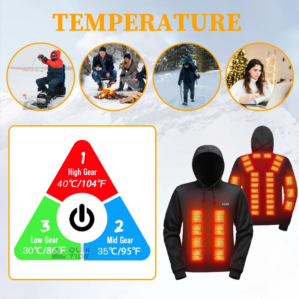 Intelligent Heating Hoodie, 38 - Outdoor Camping Zone recension och pris