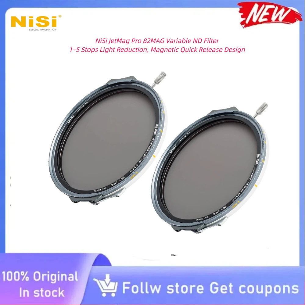 NiSi 82MAG JetMag Pro Variable ND Filter 1-5 Stops True Color Nano Coating Magnetic Design for Professional Long Exposure Photog
