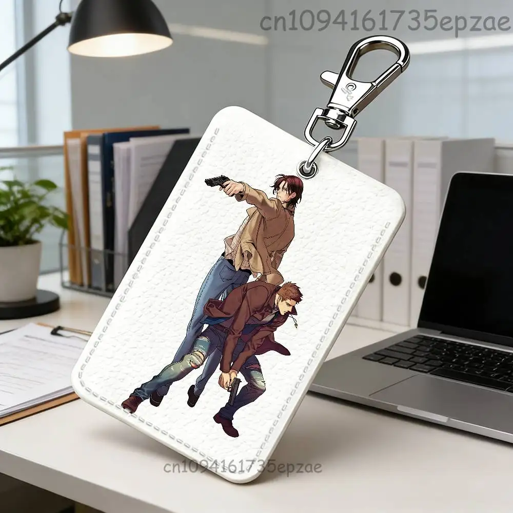 حافظة بطاقات الوصول المخصصة من Sam and D-Dean W-Winchester حافظة بطاقات جلدية سلسلة مفاتيح حلقة رئيسية حافظة بطاقات النقل هدايا