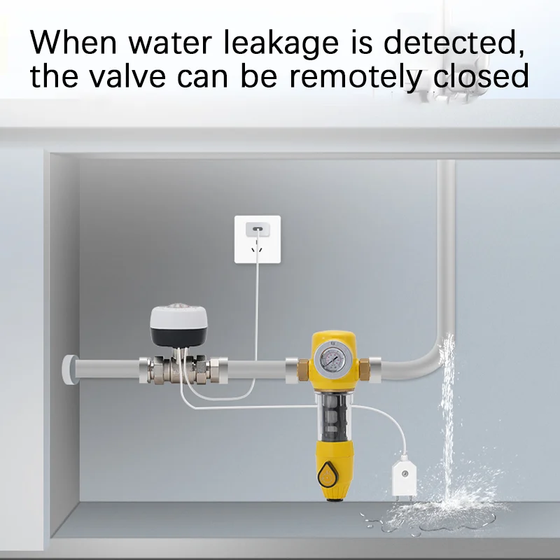 Smart Home Smart Valve DN15 DN20 DN25 Water Gas Shutoff WIFI APP Control Wireless Automated Ball Valve Work With eWeLink