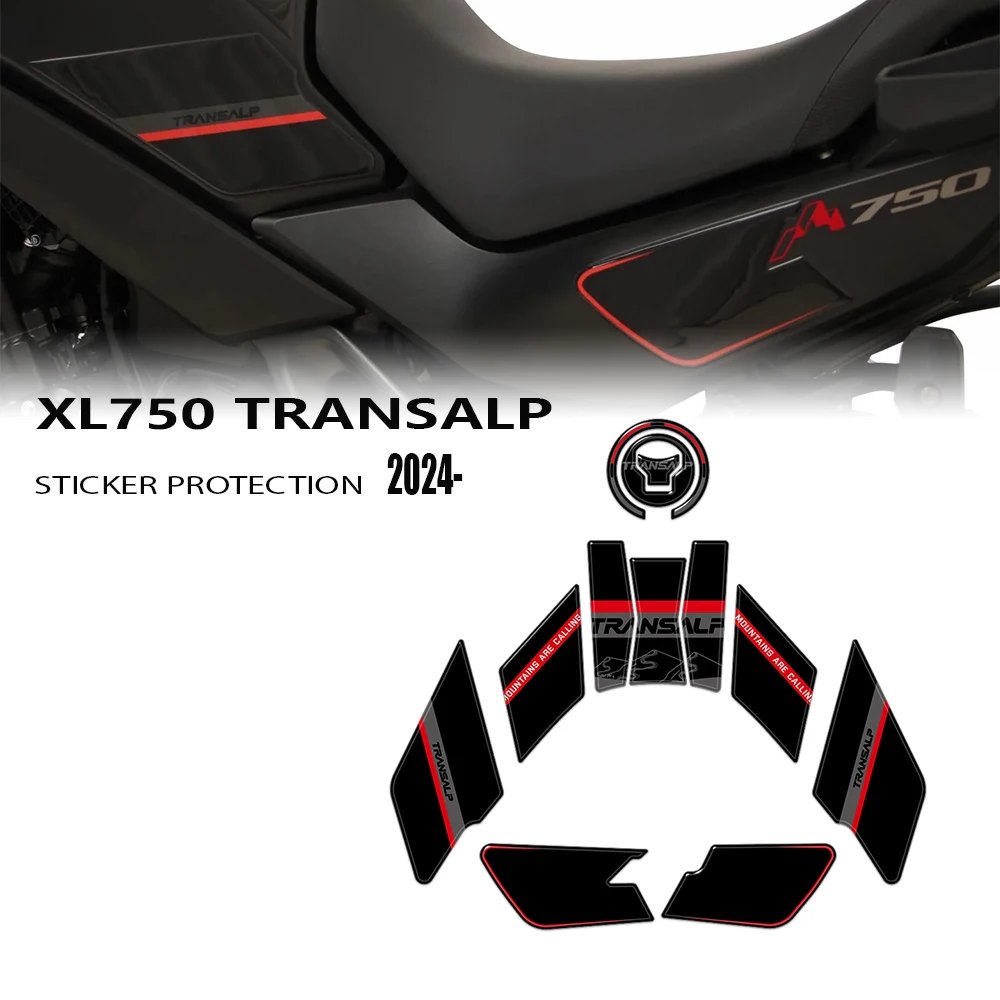 

2024 Transalp 750 Tank Pad для Transalp XL750 мотоцикла 3D полимерная наклейка защитный комплект