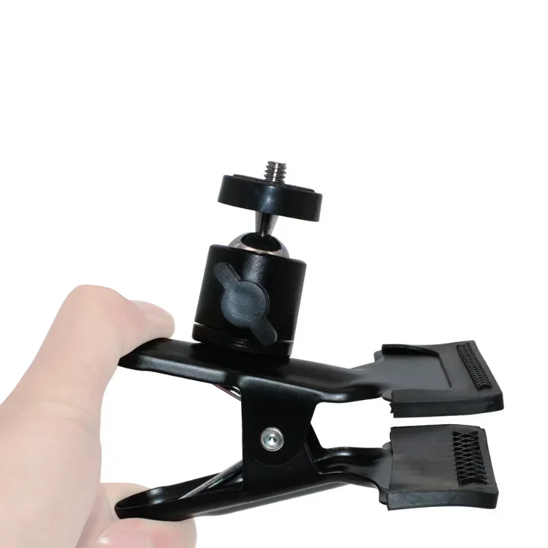 Metal Strong Clamp Camera Tripod Mount Flash Holder Photography Clip with 360 Degree Rotate Head