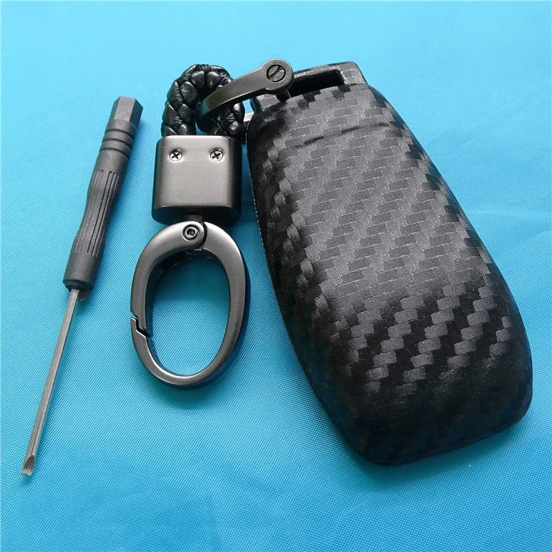 1 Pcs Carbon Fiber Silicone Car Key Cover Case For Mercedes Benz 2017 E-Class E43 W213 E300 E400 Car Key Protect Case Bag