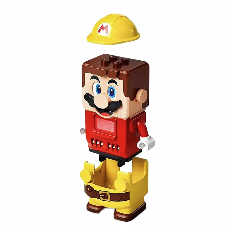Bloques de construcción de Super Mario Bros para niños, Luigi, Buliding, figuras de acción, juguetes de montaje, mark box, muñecas, regalos de