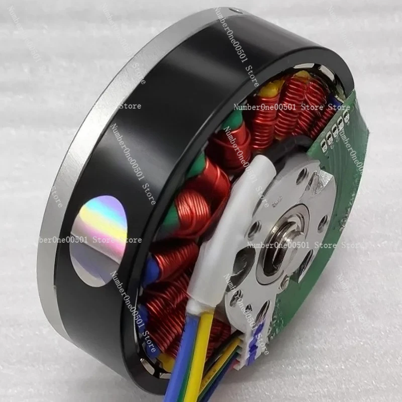 36V 200W Brushless DC Motor Flat Pancake Type with Hall Sensors Direct Drive Ultra-Thin