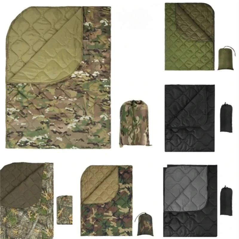 

Outdoor Camping Hiking Gear Emergency Foldable Camouflage Blanket Multi-functional Warm and Thermal Nap Throw Hunting Tactical