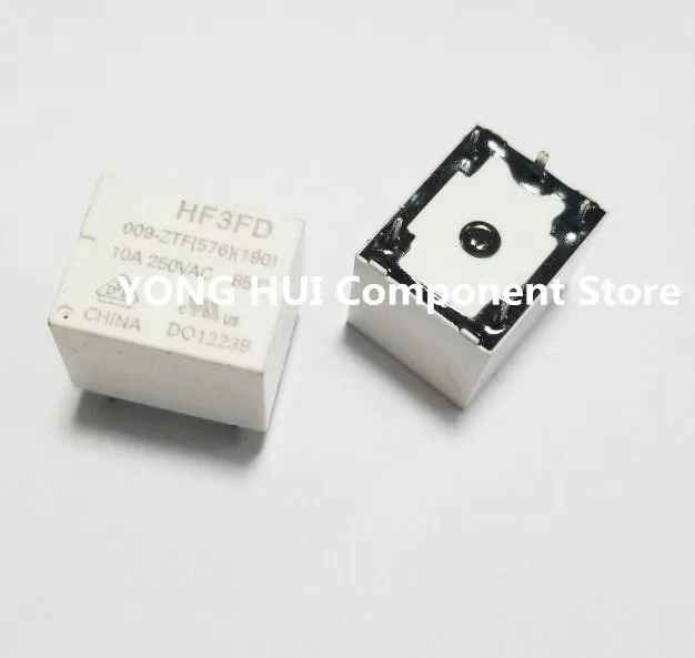 10PCS Relay HF3FD 009-ZTF (576) (190)  HF3FD-009-H3F T73-1C-9V 4PIN