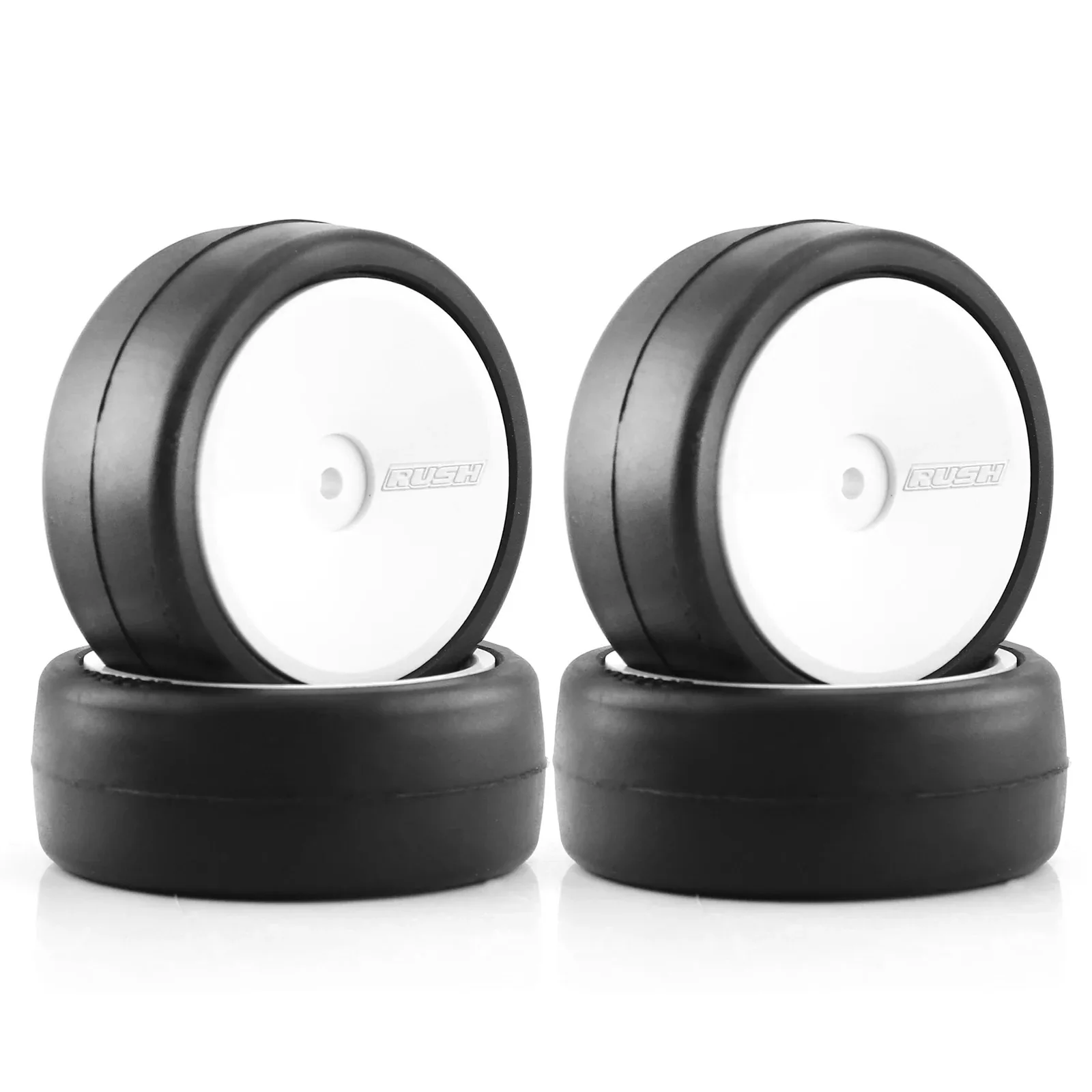 

4Pcs High Grip Hot Melt Tyre Wheel 65*26mm Tire for 1/10 RC Racing Car Tamiya TT01 TT02 XV01 PTG-2 HPI HSP RC Car Upgrade Parts