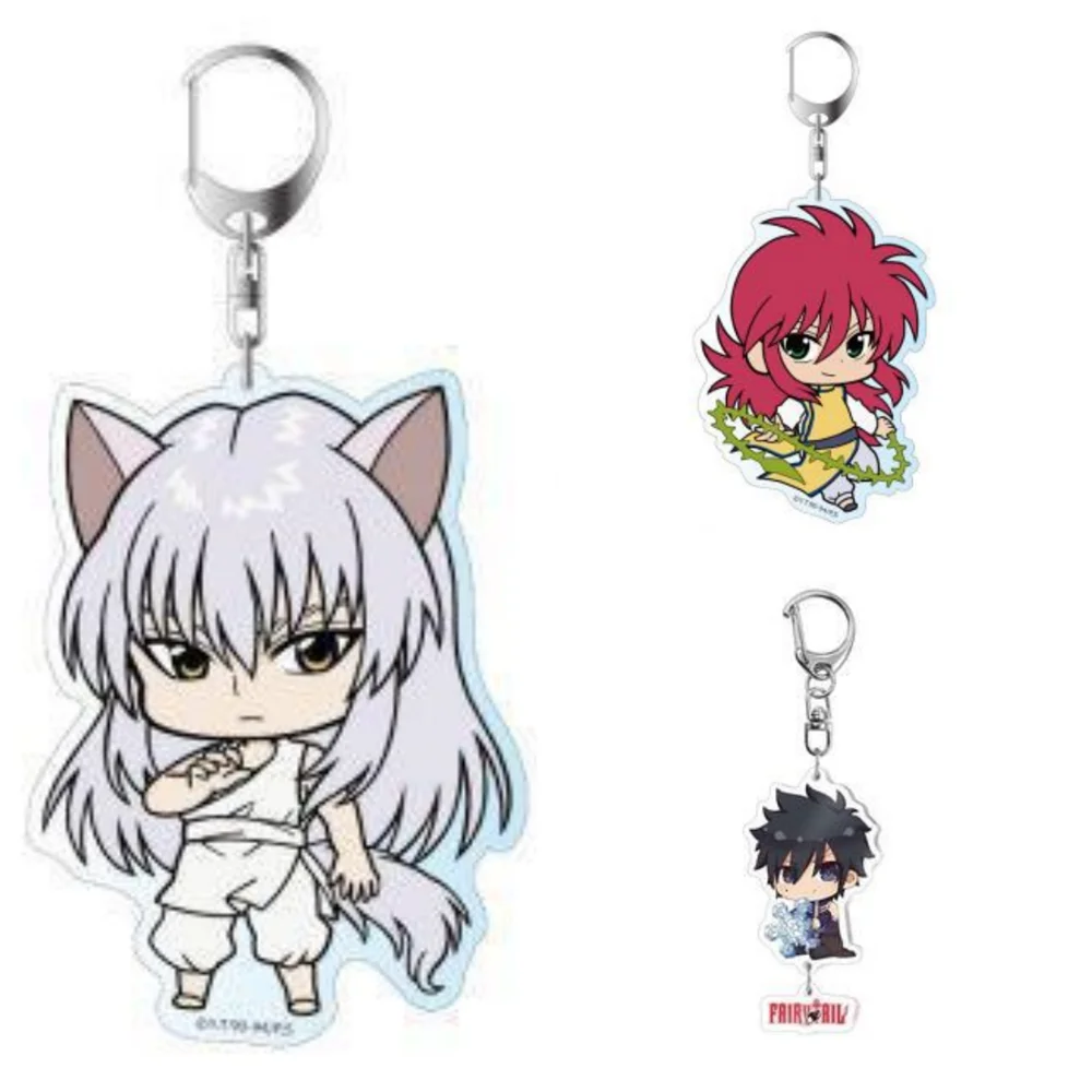 6CM Anime Yu Yu Hakusho  Acrylic Keychain Model Cosplay Charm Characters Ornament Accessories Goods Collection Gifts