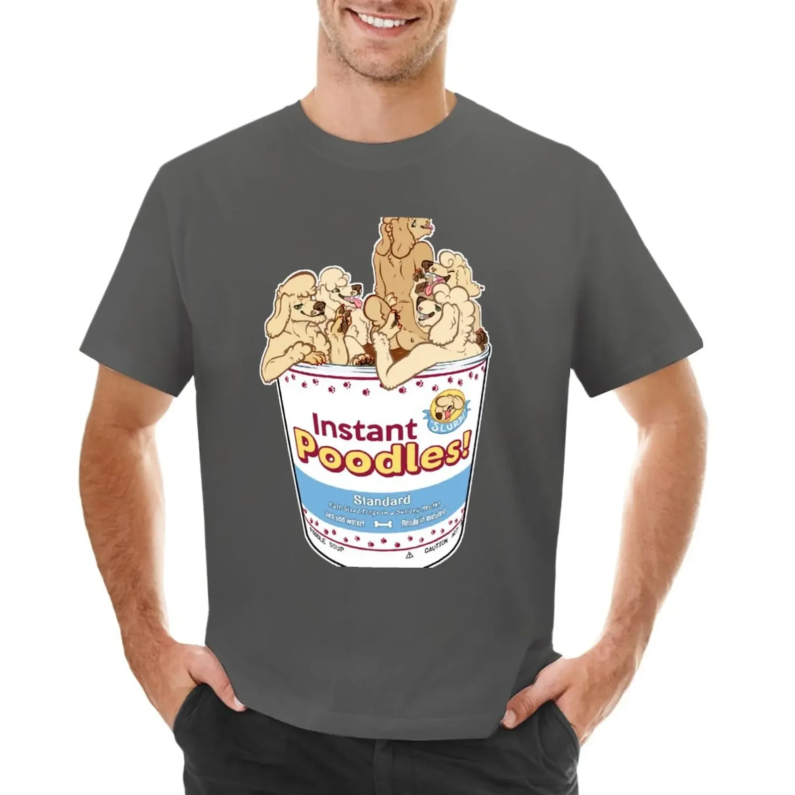

Instant Poodles! T-Shirt summer tops Blouse customs vintage mens cotton t shirts