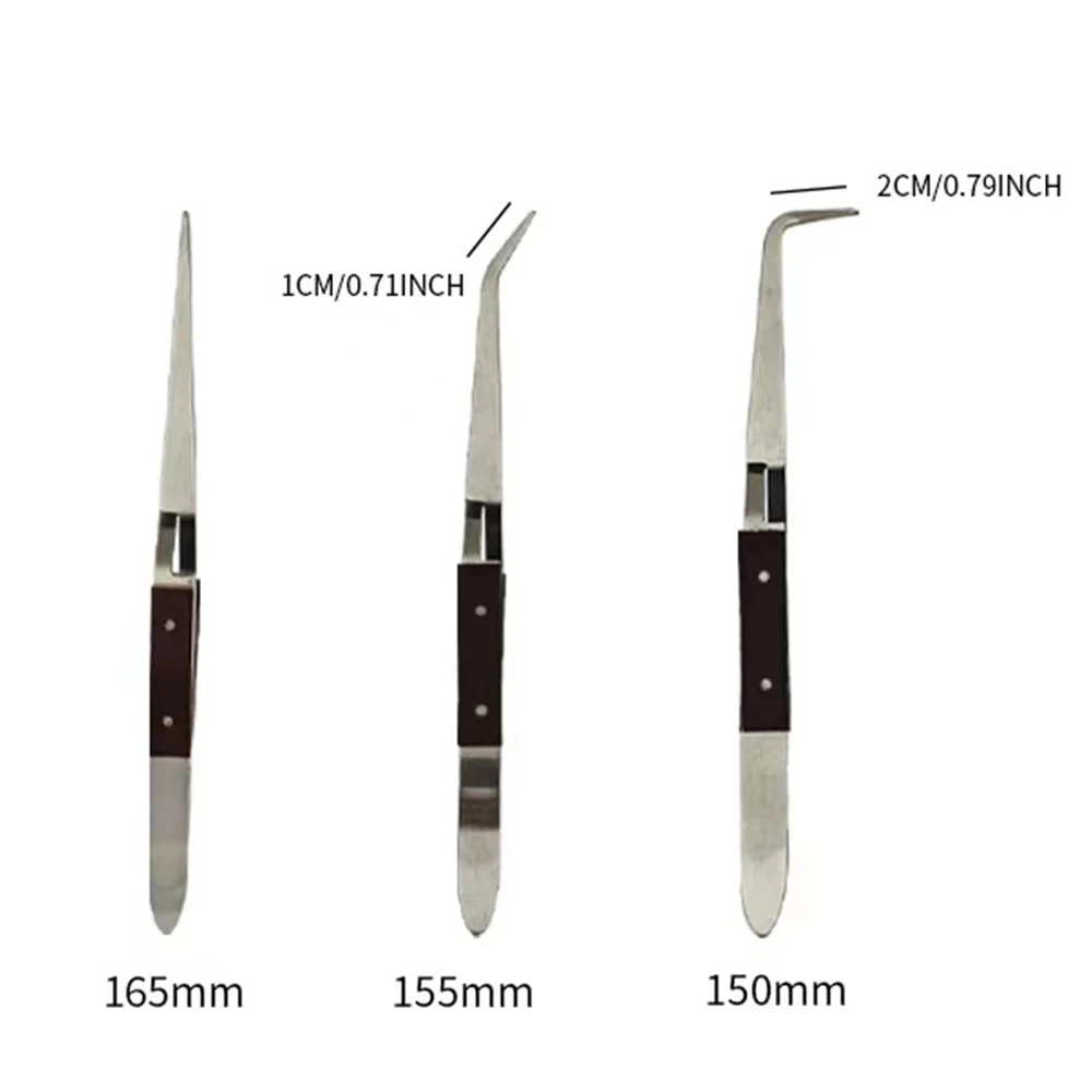 1PCS Cross Locking Welding Tweezer Straight /Bent/ Right-bent Soldering Tweezers Fiber Grip Reverse Action Jewelry Making Tool
