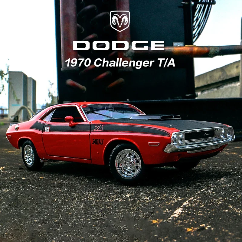 WELLY 1:24 Dodge Challenger T/A 1970 Muscle Car Alloy Car Model diecast & Toy Vehicles macchinine giocattoli per bambini per regali per bambini