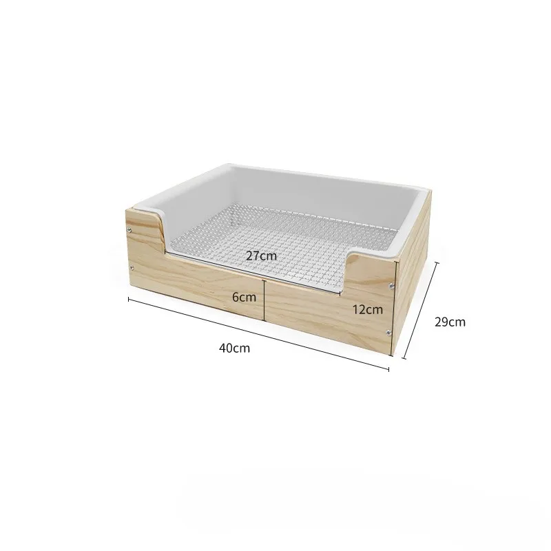 Rabbit toilet to prevent tipping, chinchilla, guinea pig, cavy urine tray, potty, cage can be fixed