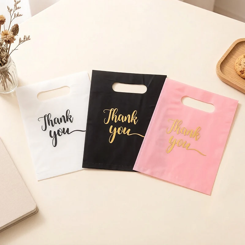 20PCS Mixed Color Set Thank You Gift Bag Shopping Bags Suitable for Party Gift Souvenirs Wrapping Tote DIY Packaging Gadgets ZYF