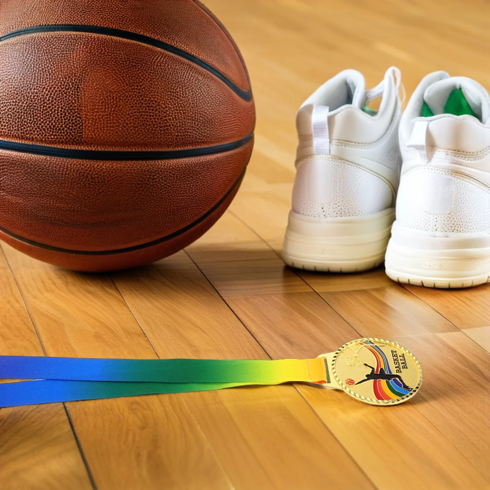 

3pcs Basketball Medals Gold Metal Awards Custom Pendant Jewelry for Teen Girls Boys Bulk Soccer Athletics Prizes