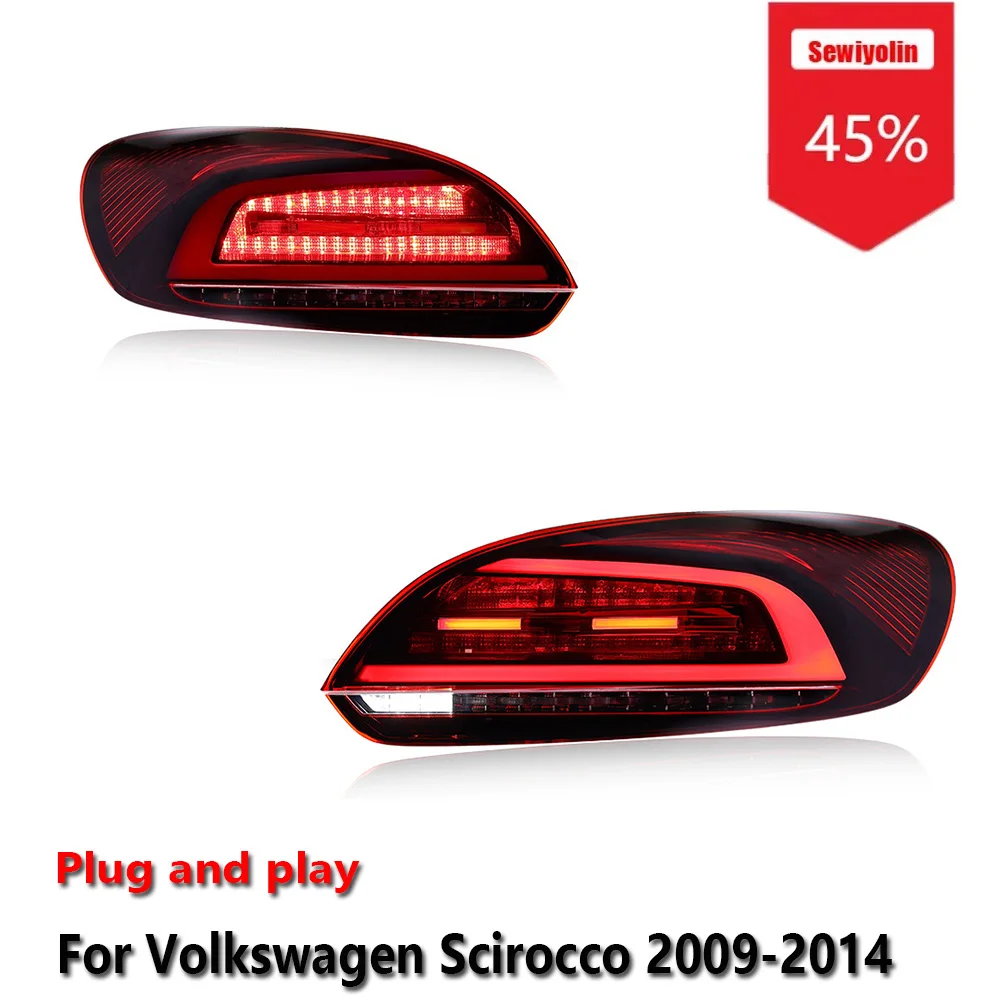 

Sewiyolin автомобильный светодиодный обновленный задний фонарь аксессуары для Volkswagen Scirocco 2009-2014 DRL тормозной указатель поворота Plug and Play