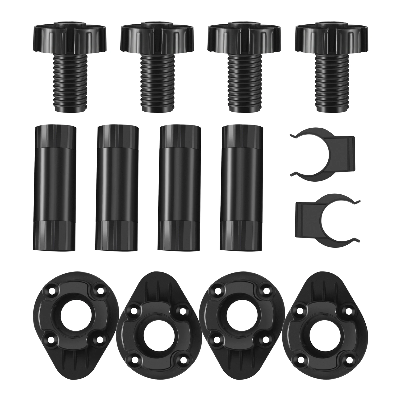 

PORK-20Pcs Furniture Feet Adjustable Cupboard Foot Leg Unit Cabinet Legs With Kick Board Clips For Kitchen Bathroom Cabinet