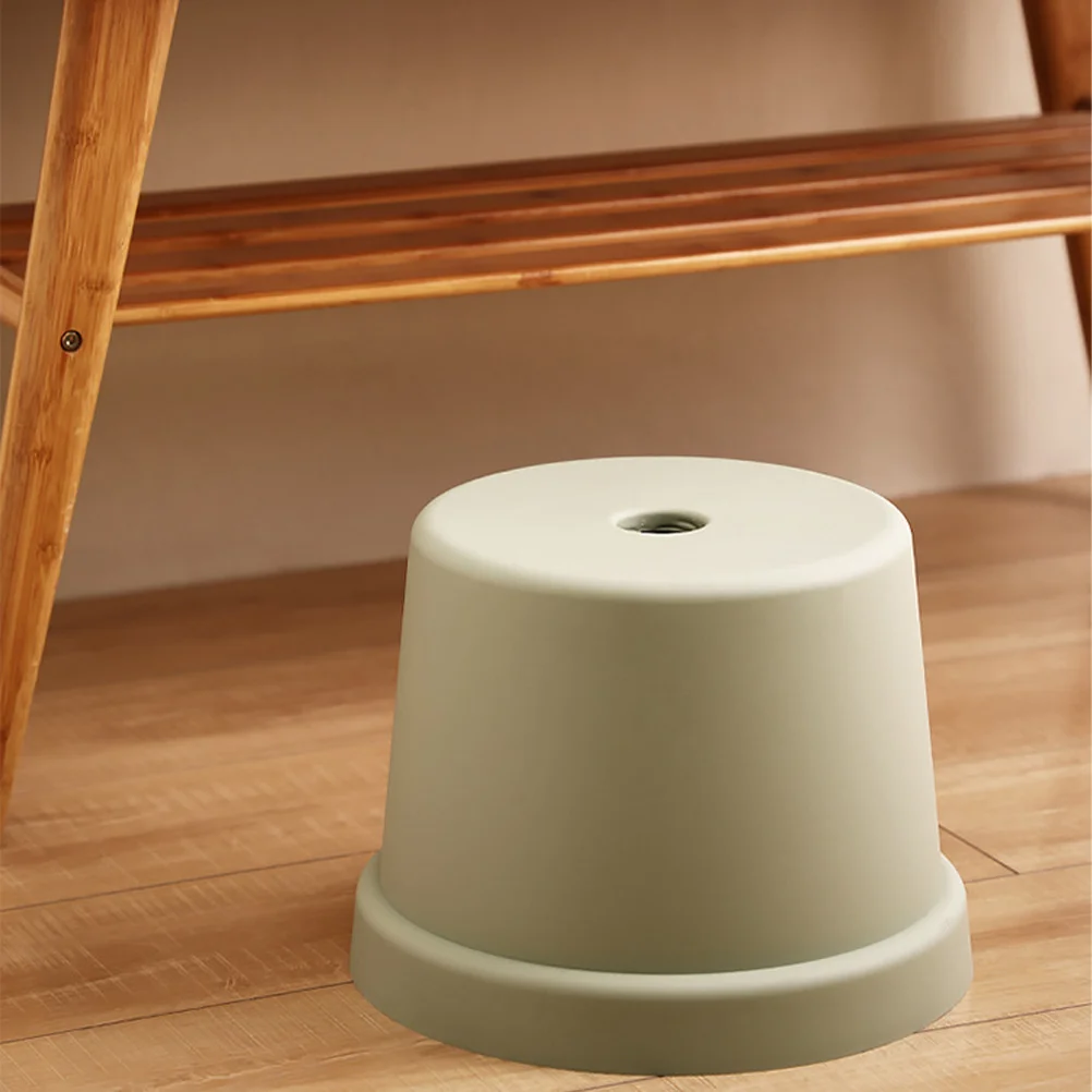 مقعد بلاستيكي خفيف الوزن غير قابل للانزلاق للاستخدام المنزلي، مسند قدم قابل للتكديس لتغيير الأحذية #1