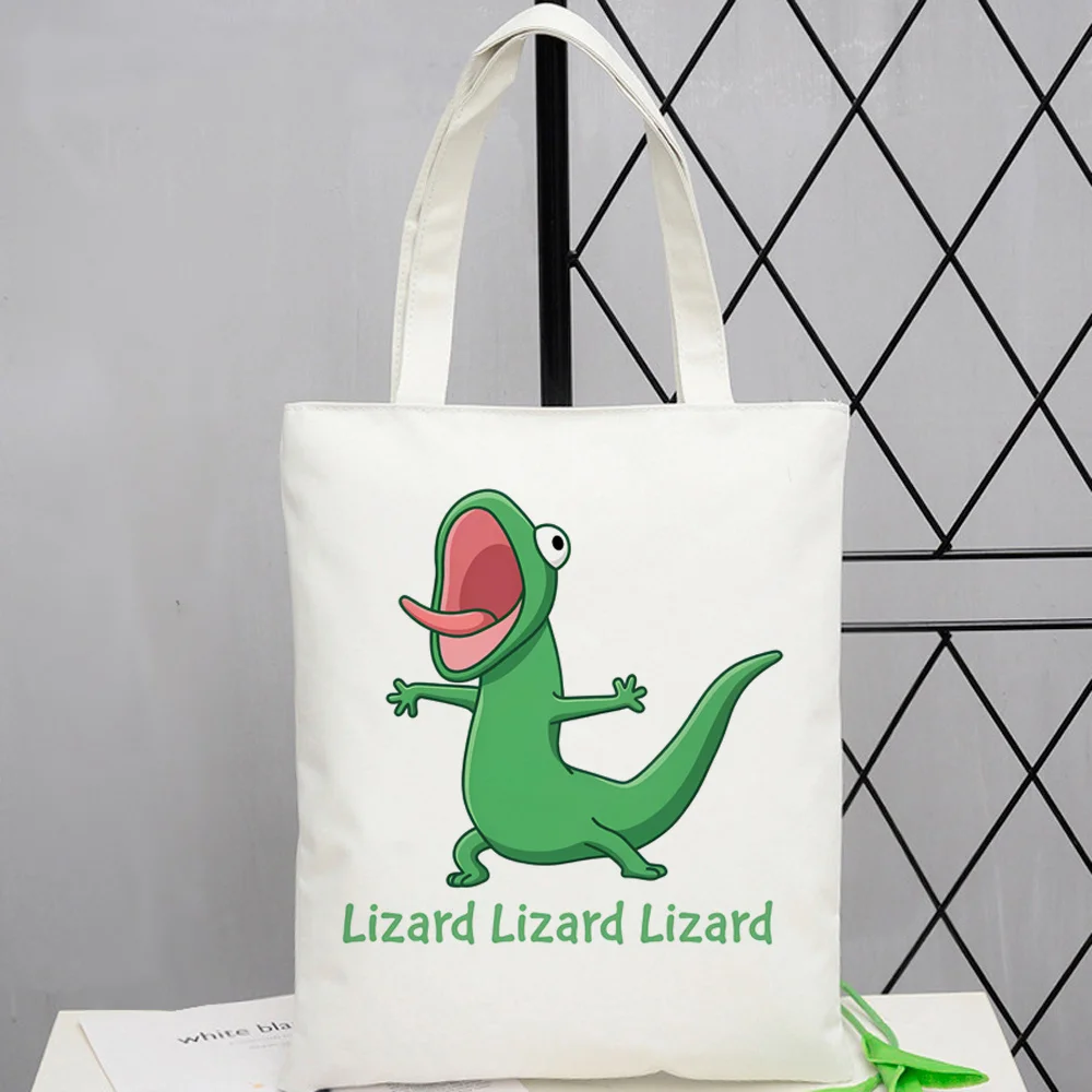 Tom Lizard tote bag grocery personnalisable totebag foldable torba na zakupy woman