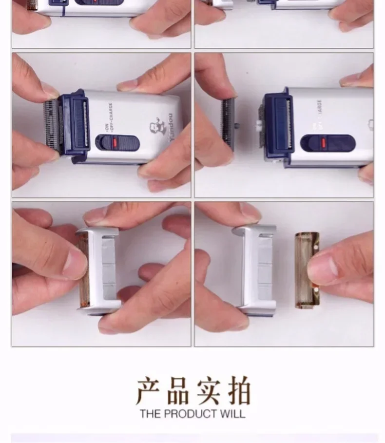 MEN electric razor Shaver Rechargeable Long life Silver men's razor Rechargeable men sideburns trimmer men razor sets