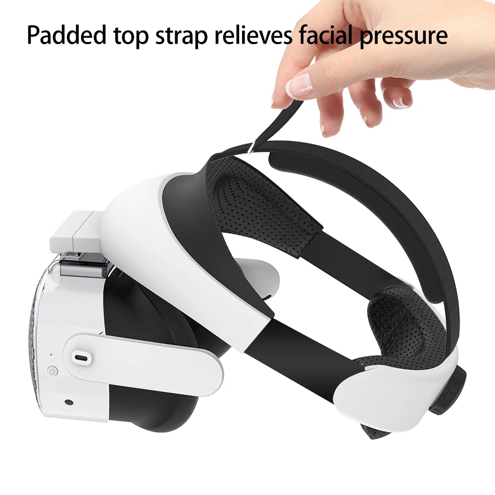 لملحقات Quest 3S VR غلاف شفاف مع حزام رأس مريح مع مجموعة 2 في 1 معززة لسماعات الرأس Meta Quest 3S VR