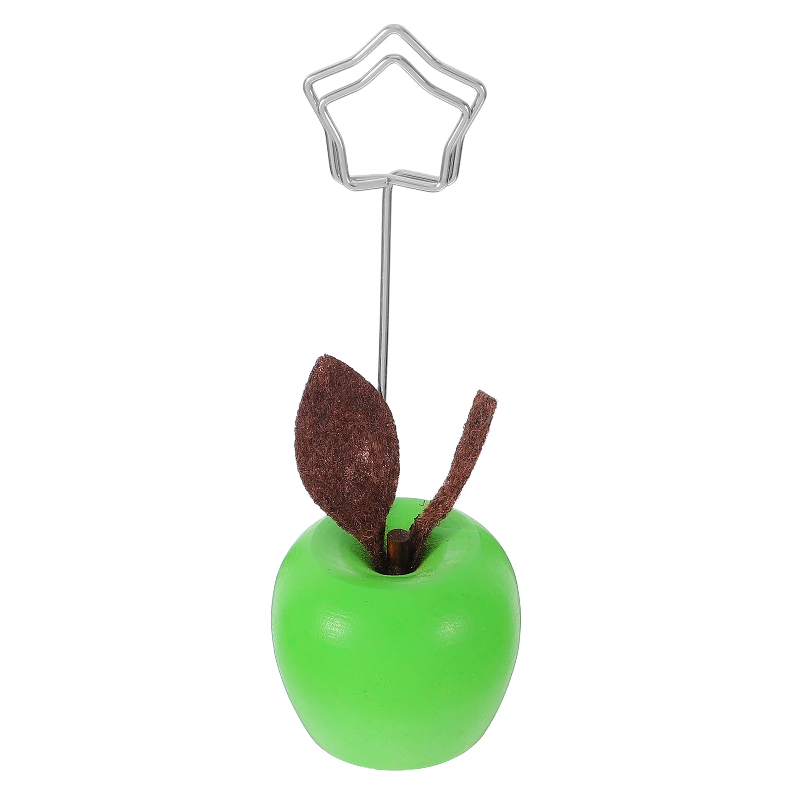 

Apple Message Folder Wooden Stand Cute Kawaii Desk Decor Kitchen Office Ornaments Memo Clip Photo Holder Stable Material Long