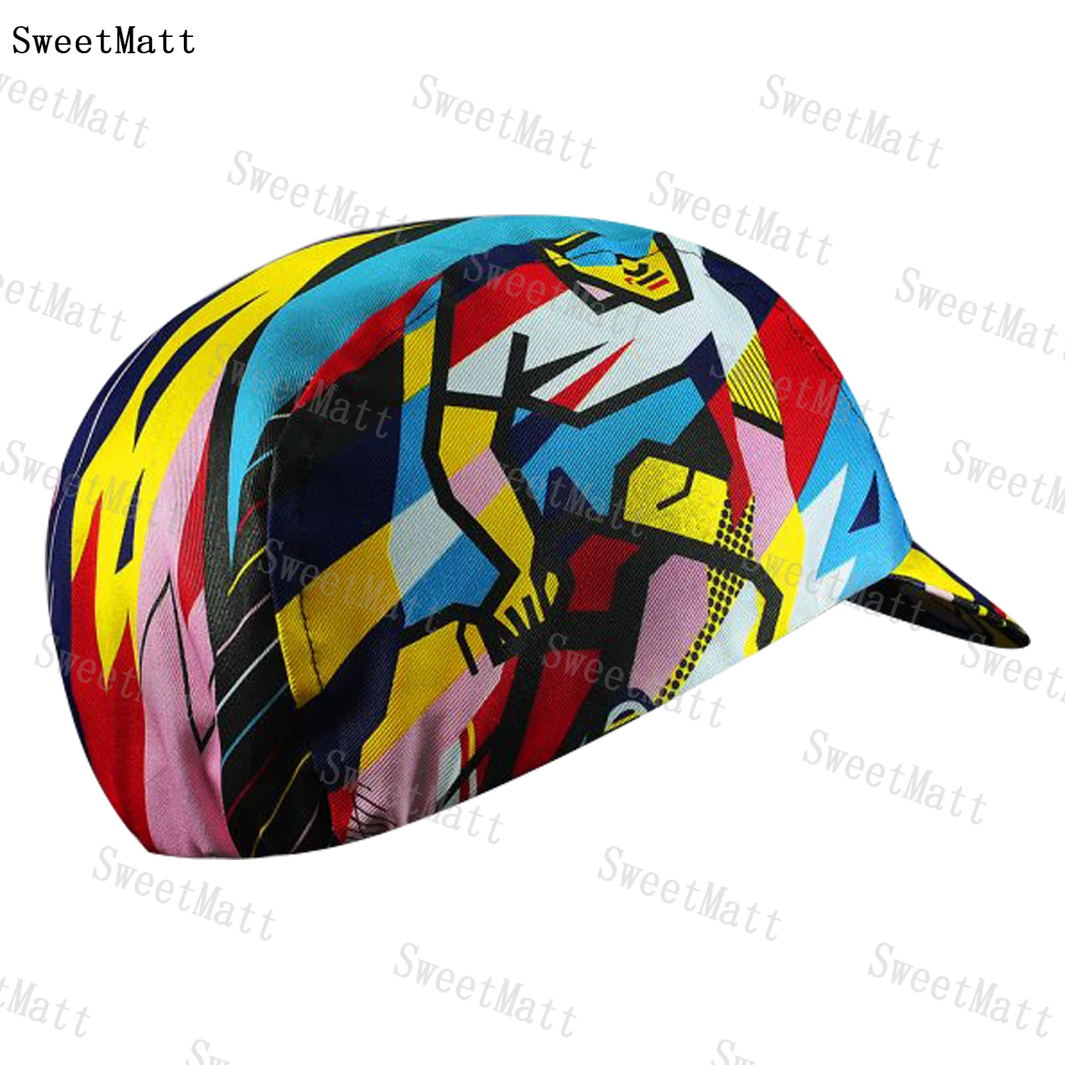 SweetMatt Classic Checkered Cartoon Print 100% Polyester Universal Outdoor Cycling Caps Summer Breathable Lightweight Quick Dry