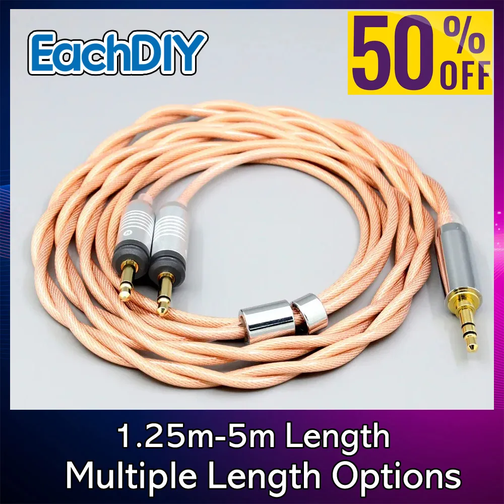 Type6 756 الأساسية التدريع 7n Litz OCC سماعة كابل ل البؤري واضح Elear Elex Elegia Stellia المزدوج 3.5 مللي متر سماعة التوصيل 8271