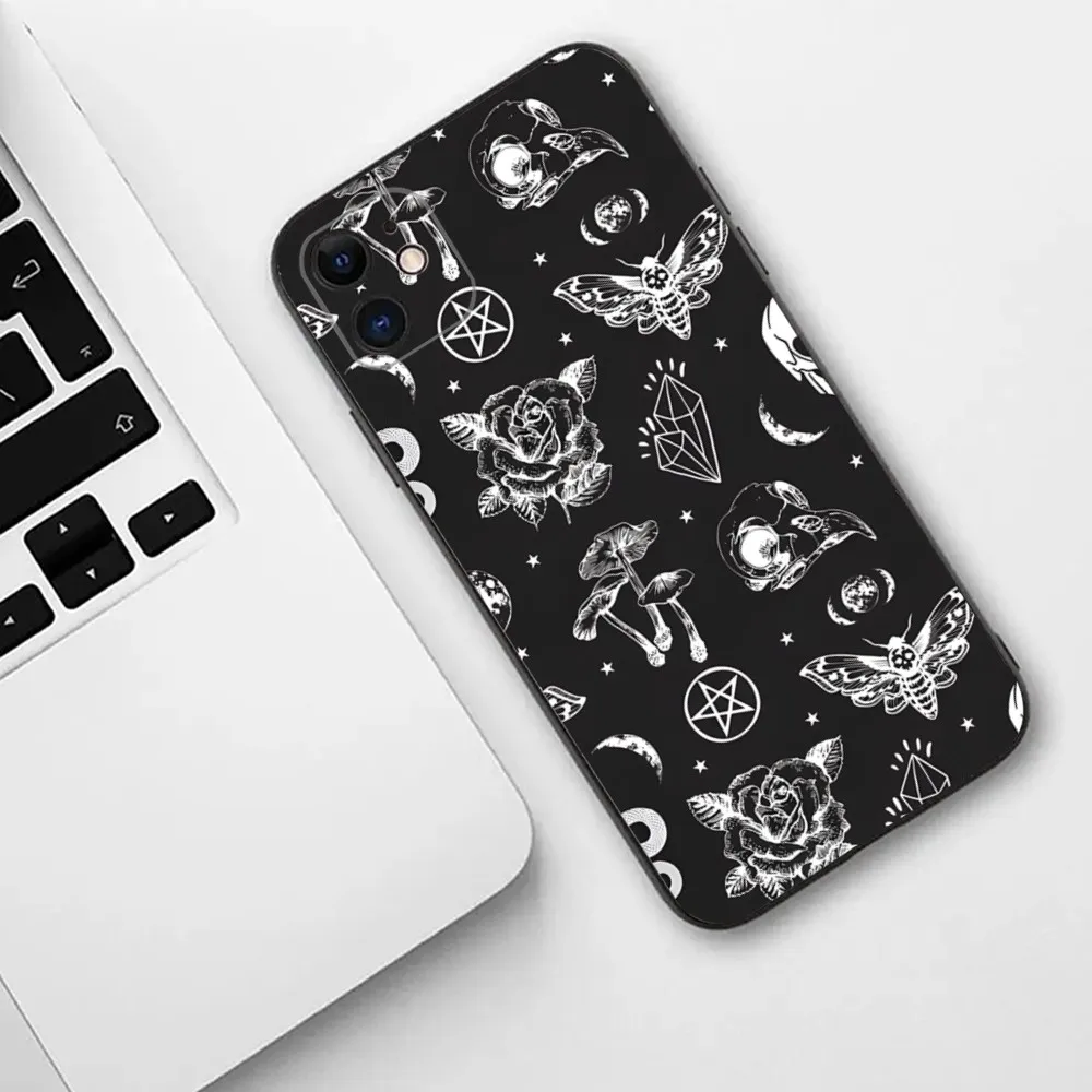 Witch Cat Magic  Phone Case For iPhone 15,14,13,12,11,Plus,Pro Max,XS,X,XR,SE,Mini,8,7 Soft Silicone Cover