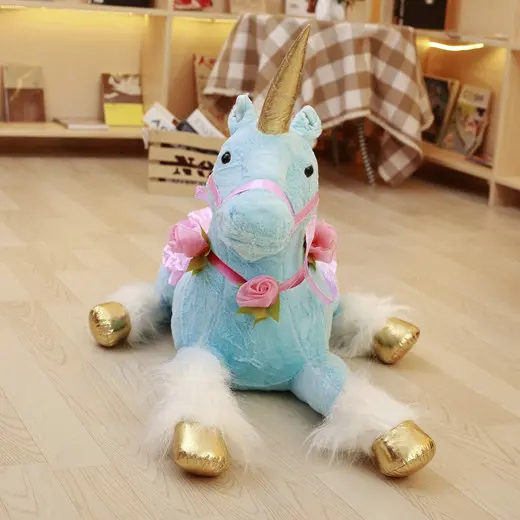

85cm Cute Unicorn Plush Toys Horse Doll Stuffed Cloth Animals Pillow Birthday Gift For Chidlren