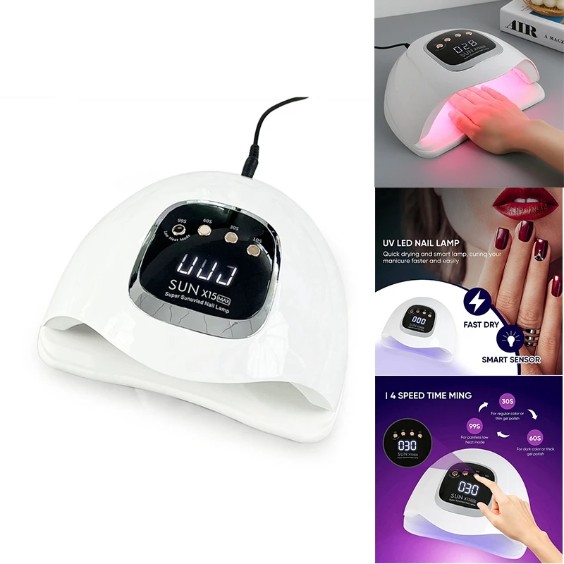 Lámpara de secado de uñas, secador de uñas UV LED, máquina de manicura para curar esmalte de Gel, lámpara de uñas con Sensor, 66LED