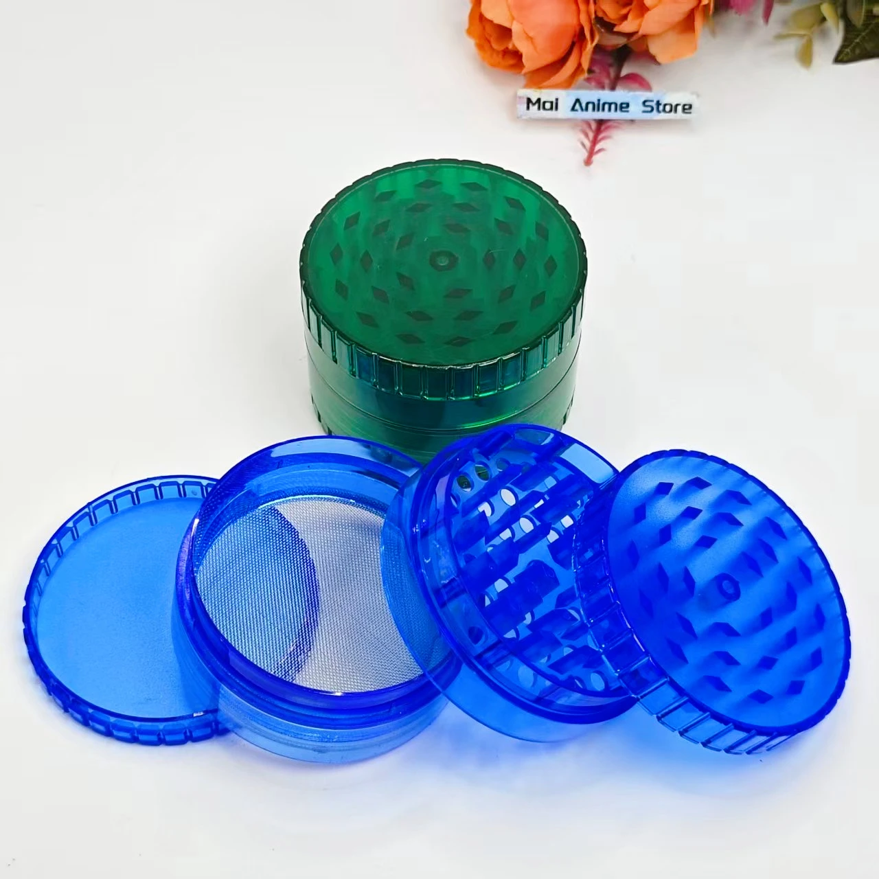 3inch Colorful Herb Grinder Metal 4-layer Spice Mill Manual Pepper Mortar Pestle Tobacco Grass Grinder Smoke Cigarette Tool