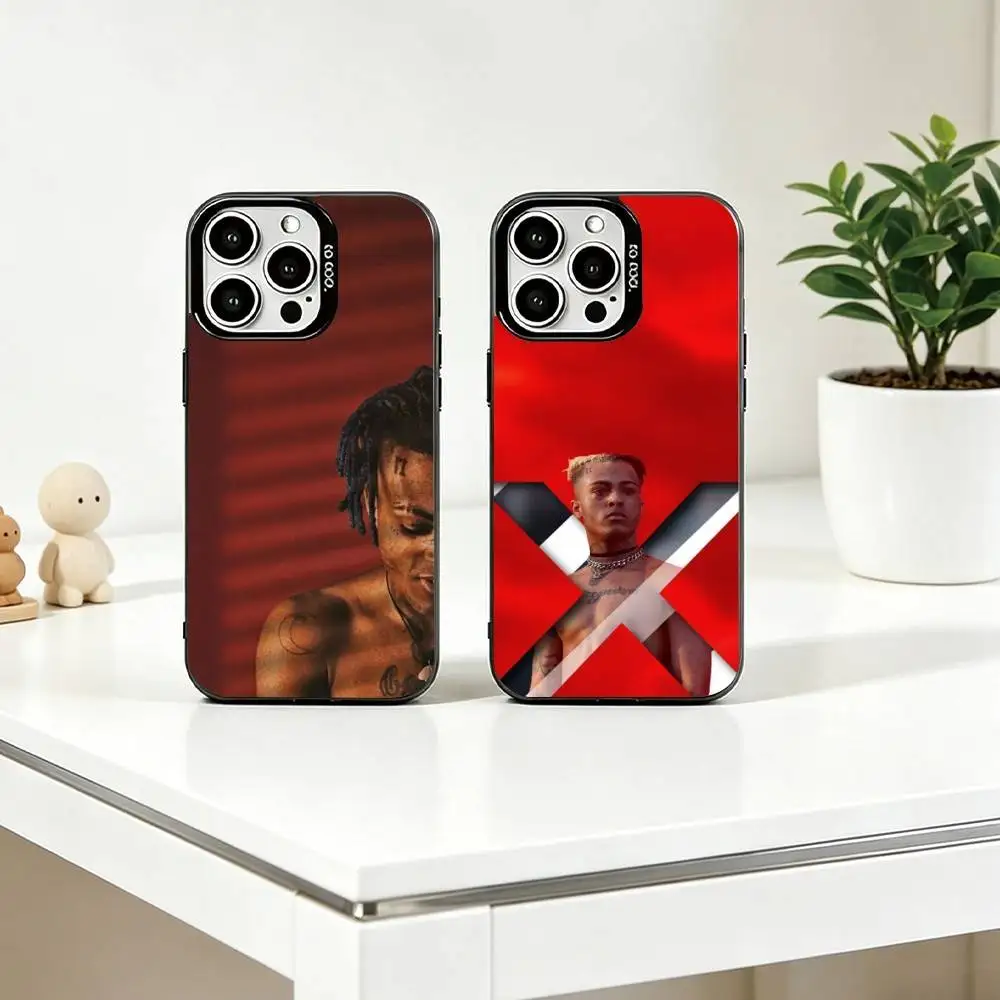 

R-Rapper X-XXXTentacionS Phone Case For iPhone 17,16,15,14,13,12,11 Plus,Pro Max,XS,Colorful Silver Phone case Funda Cover