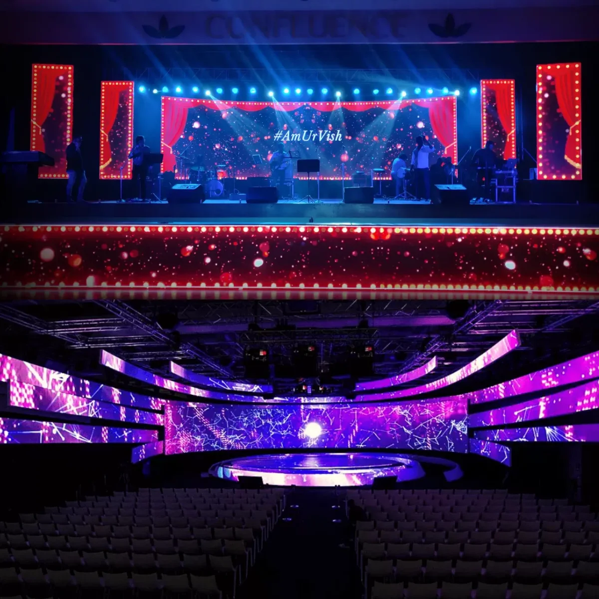 LED Video Walls System Large Temporary Party Stage Backdrop Screen Rentals LED Display For Outdoor Concerts/Weddings Events