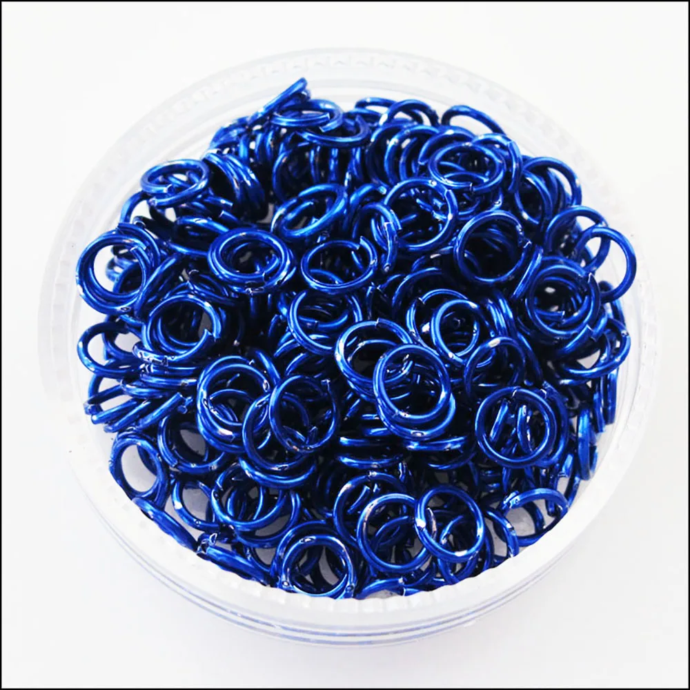 500Pcs Jump Rings Open Connectors Black Red Blue Pink Sky Blue Green Brown Mixed 5mm