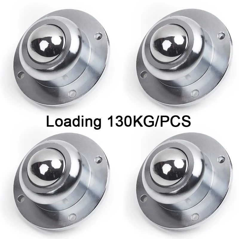 

4PCS Heavy Duty Conveying Universal Ball Casters with Flange Ball Bearing Bull Eye Wheels Transfer Omni Wheels Loading 130KG/PCS