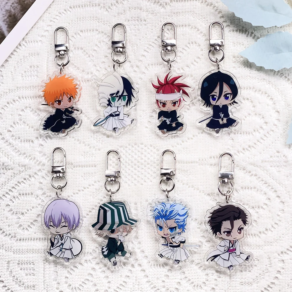 1/13PCS Anime Characters BLEACH Acrylic Keychain Accessories Creative​ Keyrings Friends Gifts Funny Bag Charms Backpack Pendant