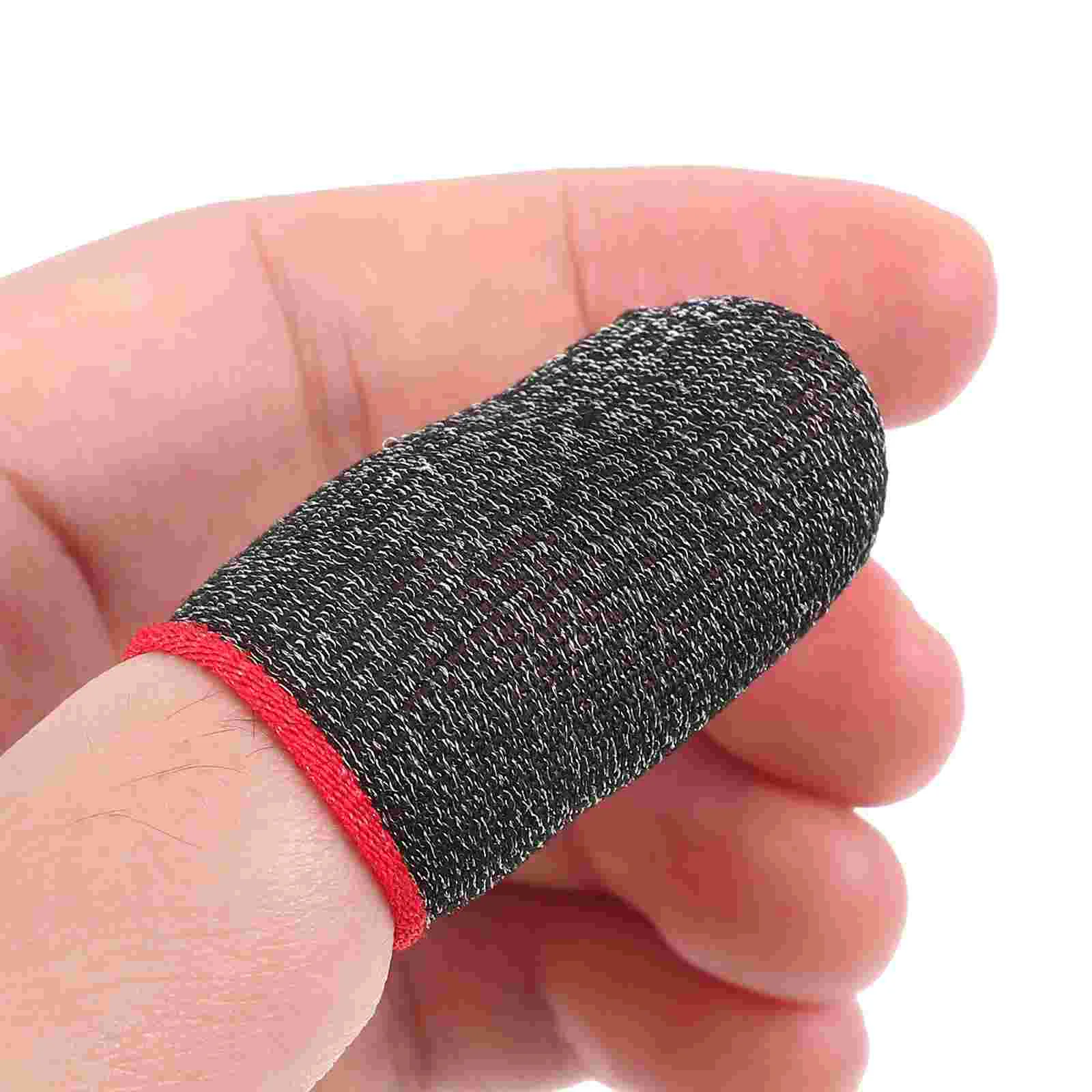 Fingerling Mobile Game Cot Mittens Covers Protection for Tips Tape Black Gaming Sleeve