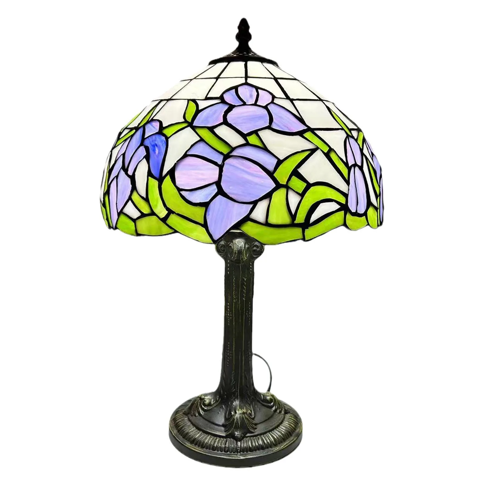 

Flowers and plants, wealth, retro, color, glass, desk lamp