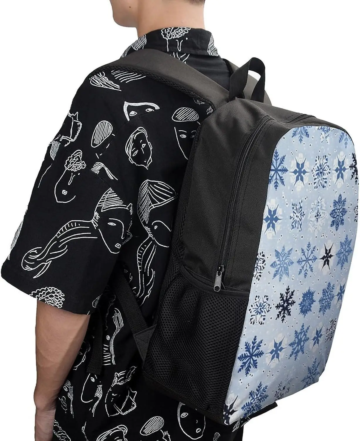 Blue And Light Blue Bookbag - Ultra Lightweight Portable Backpack Work Travel Backpack For Men Women Fits 16 Inch Notebook