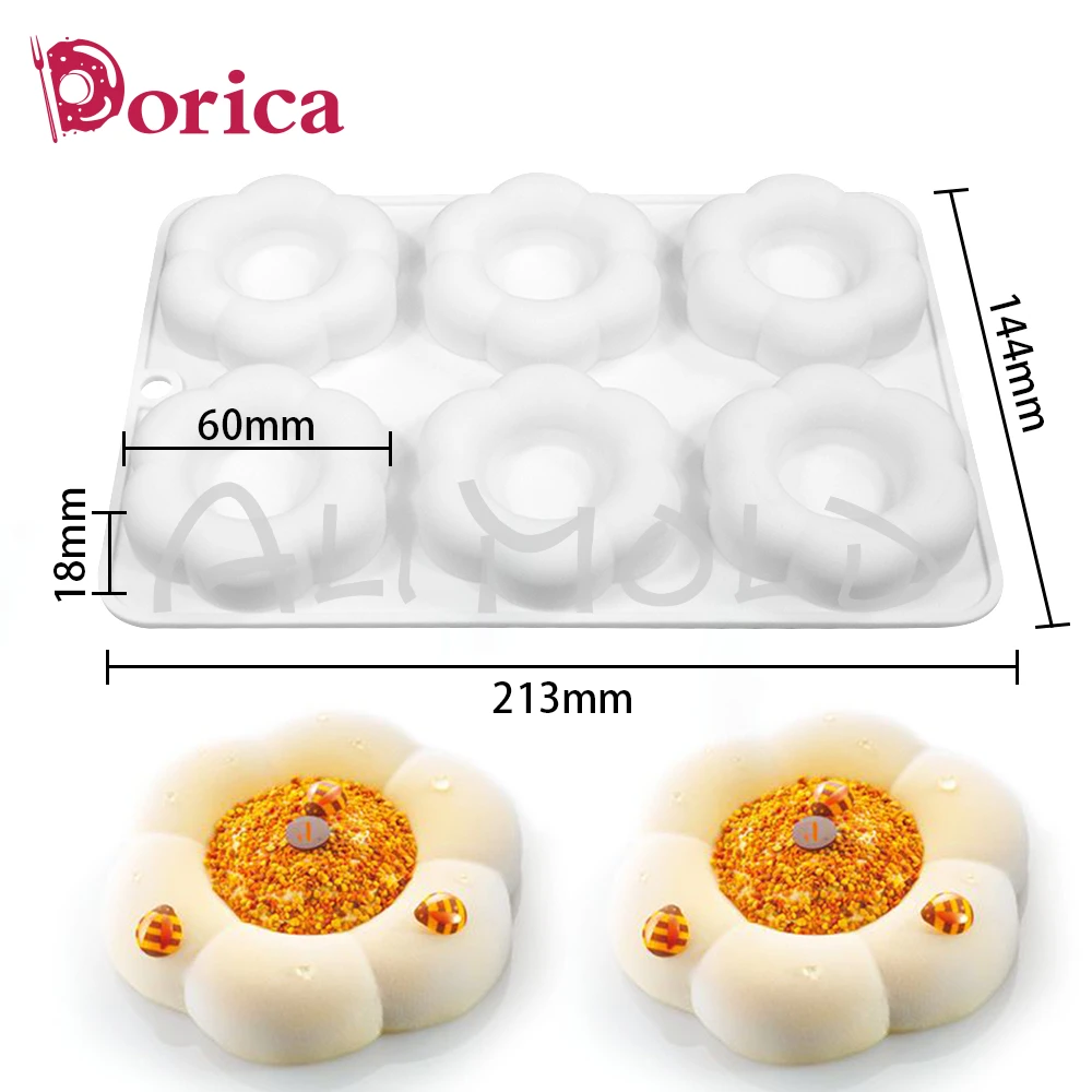 Inspired Flower Silicone Mould Diy Craft Soap Mould Mousse Cake Ice Mold Cake Decorating Tools Baking Accessories