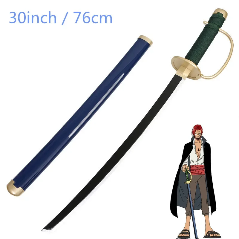 Cosplay Anime Red Hair Shanks 30inch Wood Katana Sword Role Play Superb 76cm Weapon Model