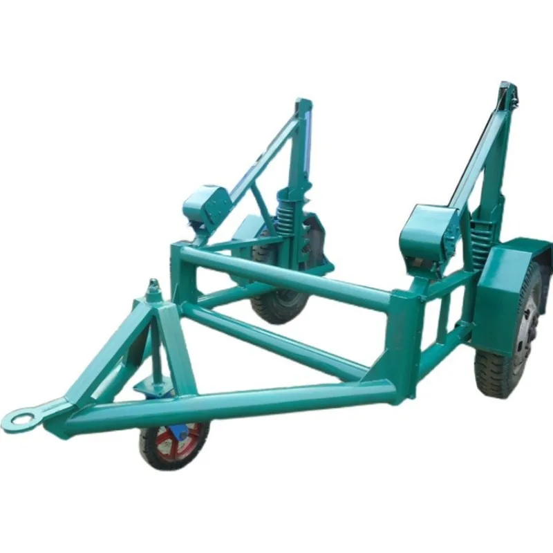 Cable trailer communication line, overhead cable tractor 10-ton reel transport trailer