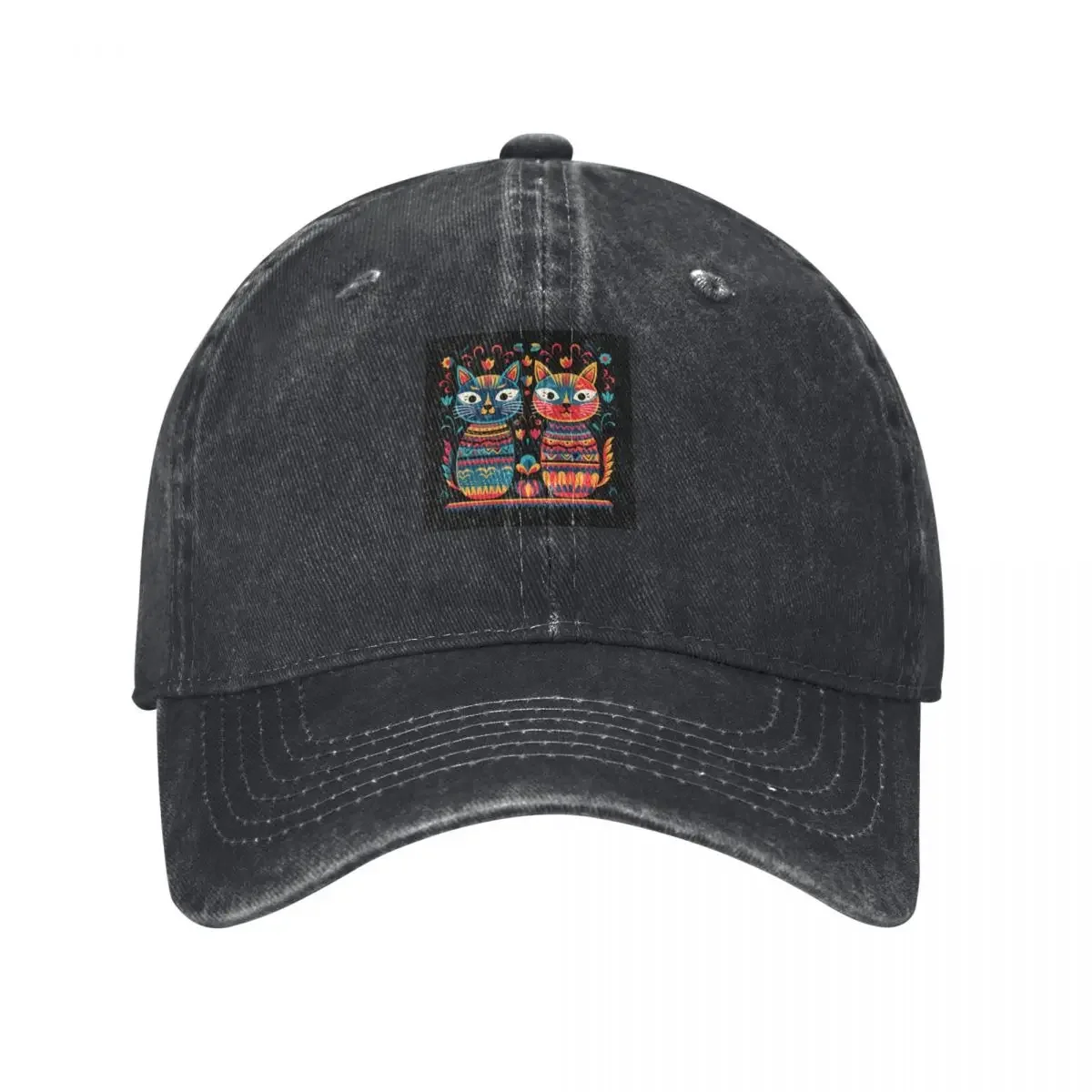 Mexican Alebrijes,Huichol Art,Papel Picado - cat Baseball Cap New In The Hat Beach Outing Sun Hats For Women Men's