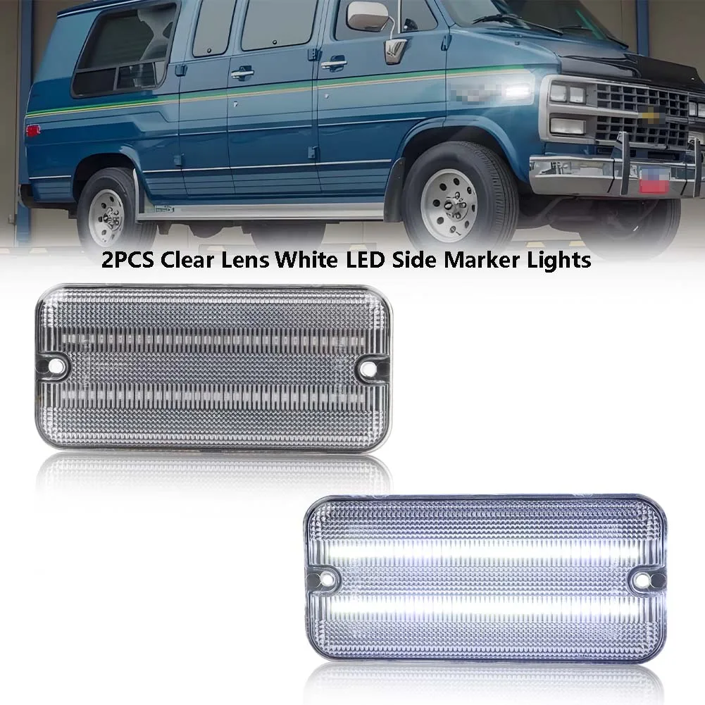 Voor/Achter Zijmarkeringslichten Richtingaanwijzers met LED Voor 1985-1995 Chevrolet G10 G20 G30 P20 P30 GMC G1500 G2500 G3500 P2500 P3500