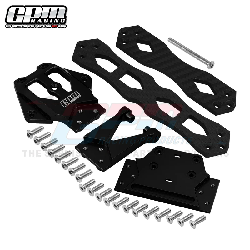 GPM Carobn Fiber &Alloy Top Deck Battery Mount For LOSI 1/10 Lasernut Tenacity