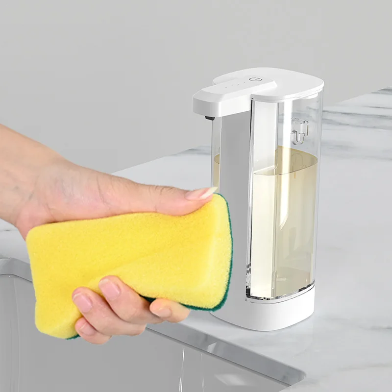 Automatic Sensor Soap Dispenser Rechargeable Wall Mounted Bathroom Multiple Liquid Dispenser Soap Pump 500ml 4 Adjustable Levels