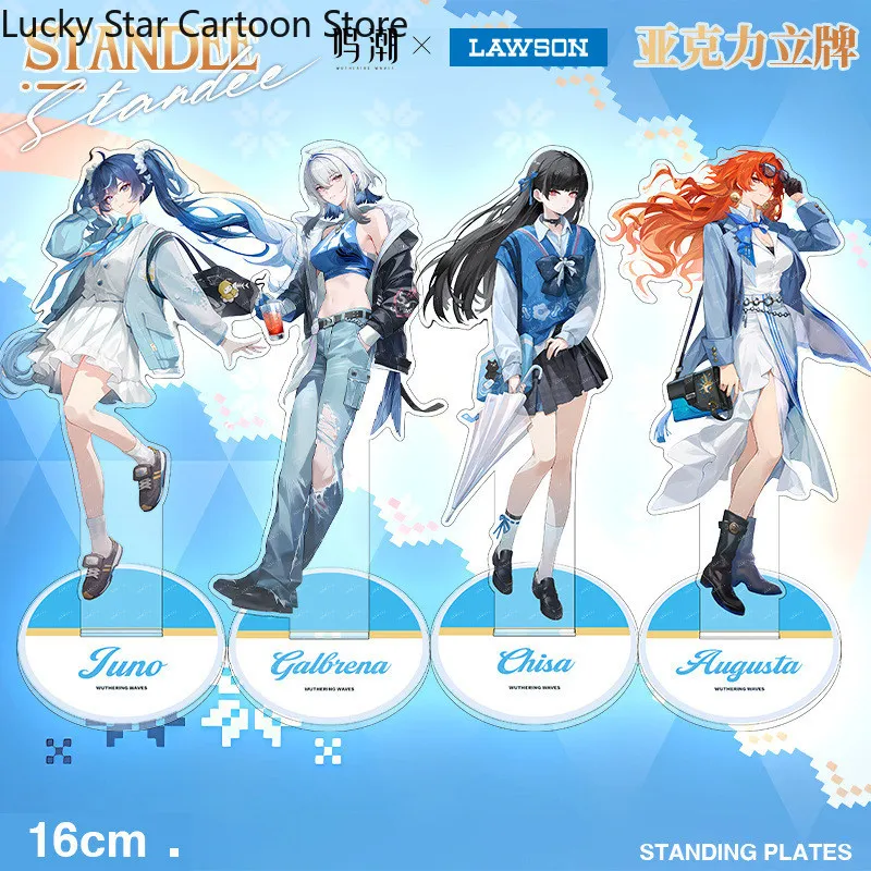 

16cm Game Wuthering Waves Iuno QIUYUAN Cartethyia AUGUSTA Lupa Theme Acrylic Ornament Stand Model Badge Anime Figure Gift
